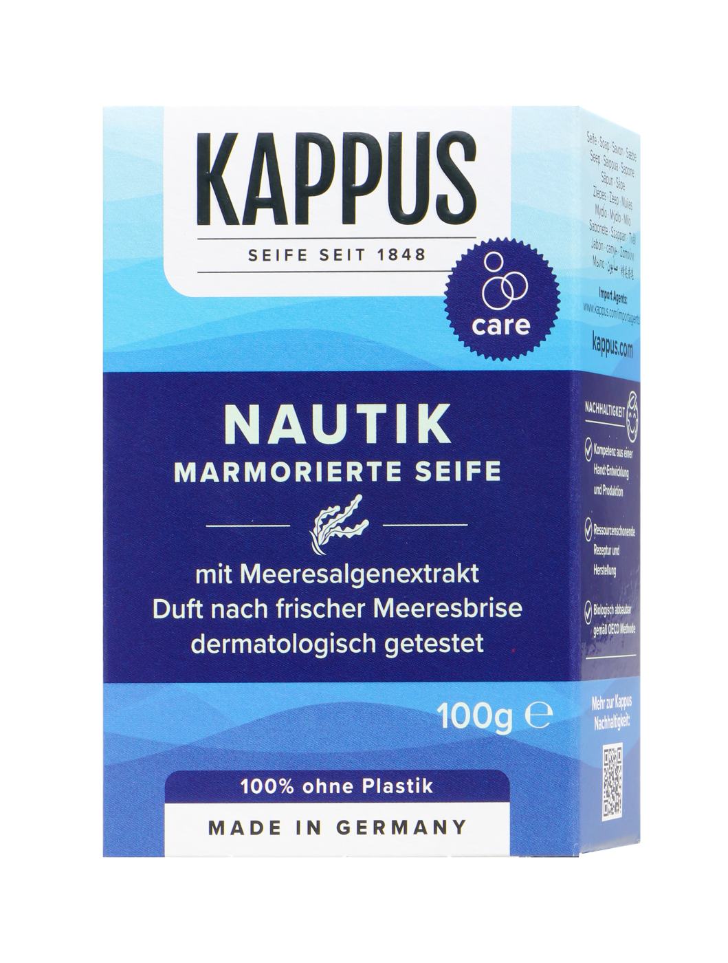 Kappus Nautik Marmorierte Feinseife - 100 g Kappus Nautik Marmorierte Feinseife - 100 g