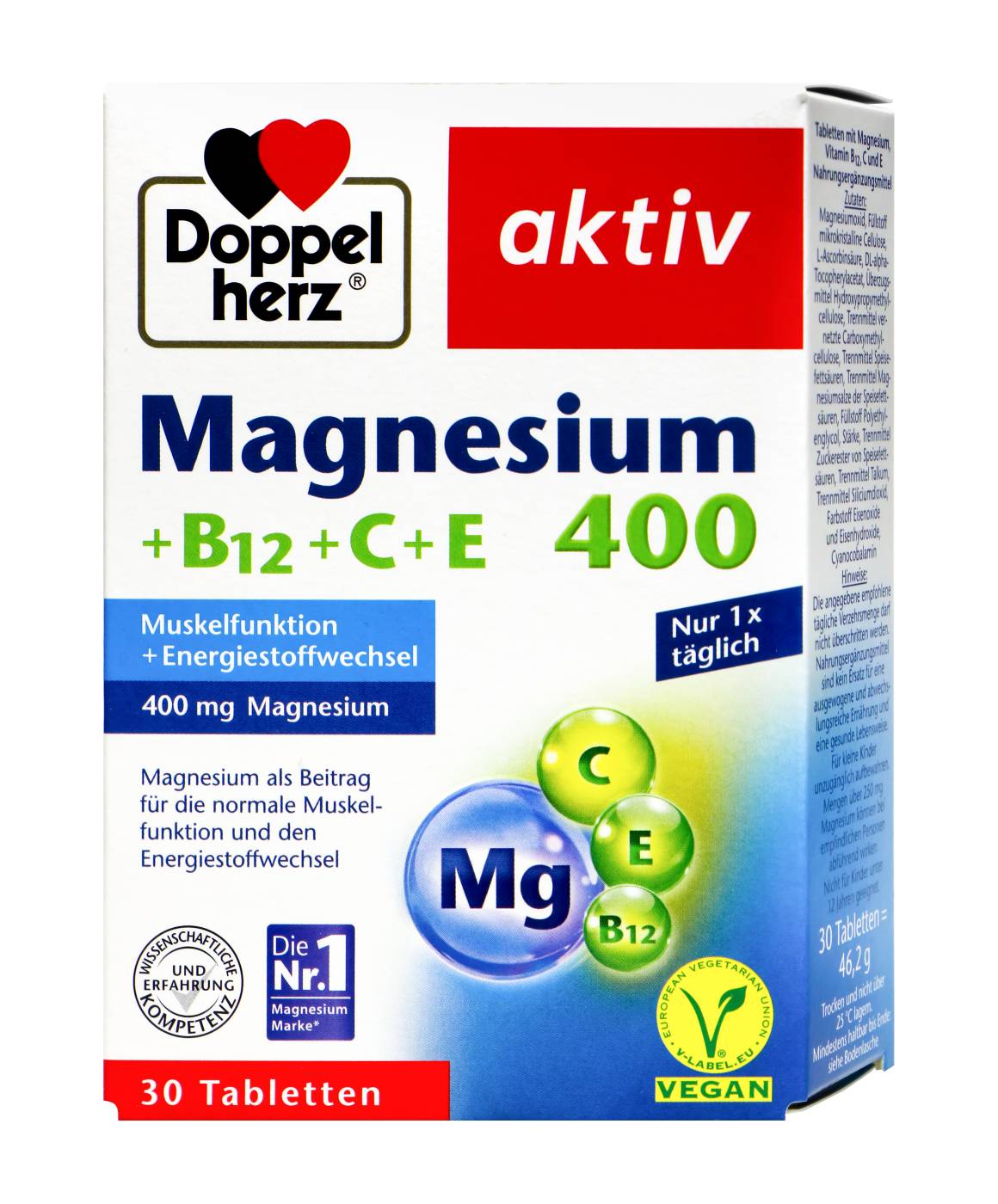 Doppelherz Magnesium 400 + B12 + C + E - 30 Stück Doppelherz Magnesium 400 + B12 + C + E - 30 Stück