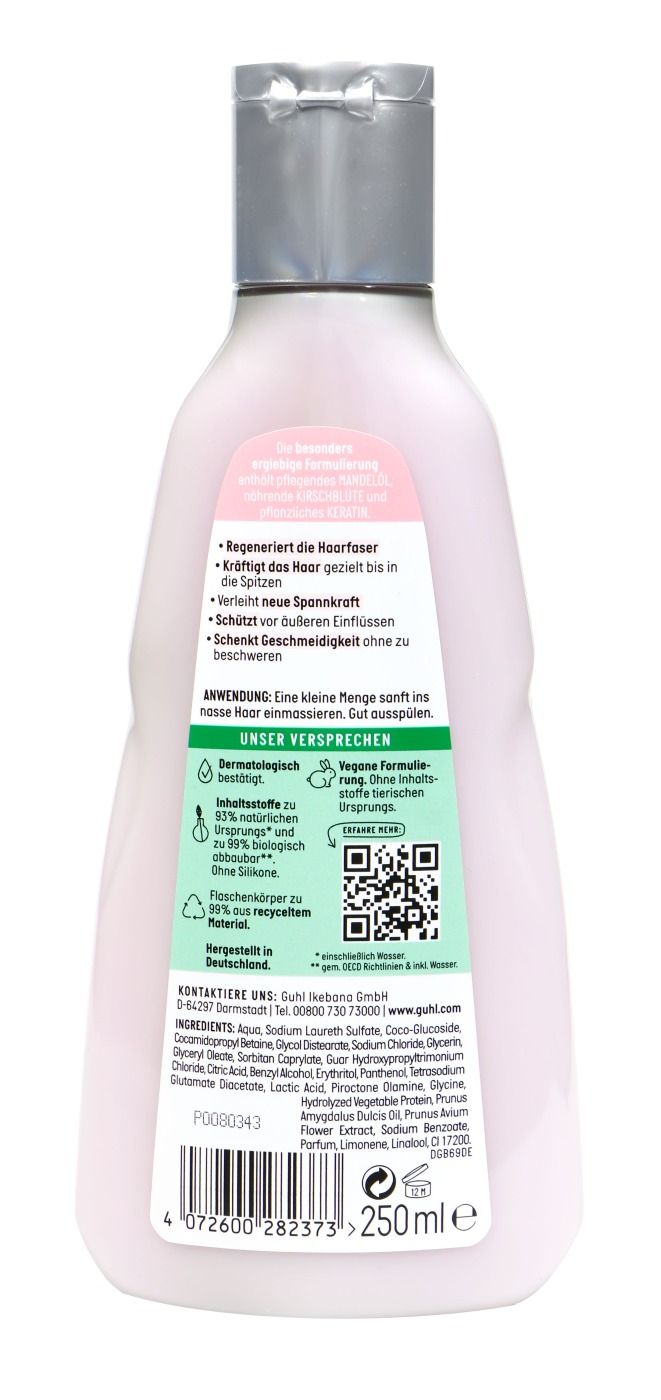 Guhl Shampoo Tiefenaufbau mit Kirschblüte + Mandelöl - 250 ml Guhl Shampoo Tiefenaufbau mit Kirschblüte + Mandelöl - 250 ml