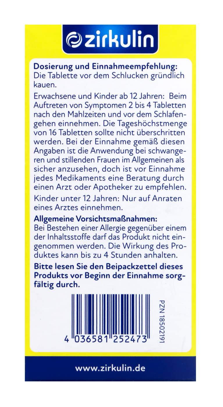 Zirkulin Magen-Kautabletten - 40 Stück Zirkulin Magen-Kautabletten - 40 Stück