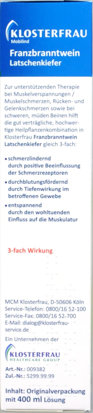 Klosterfrau Franzbranntwein Latschenkiefer - 400 ml Klosterfrau Franzbranntwein Latschenkiefer - 400 ml