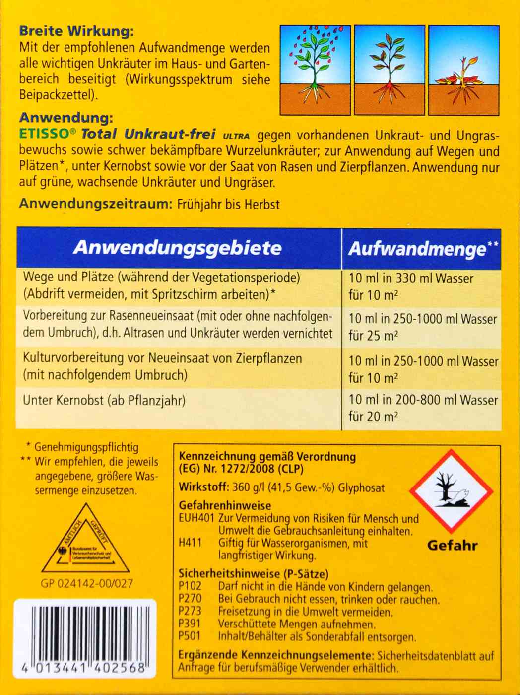 ETISSO® Total Unkraut-frei ULTRA - 250 ml ETISSO® Total Unkraut-frei ULTRA - 250 ml