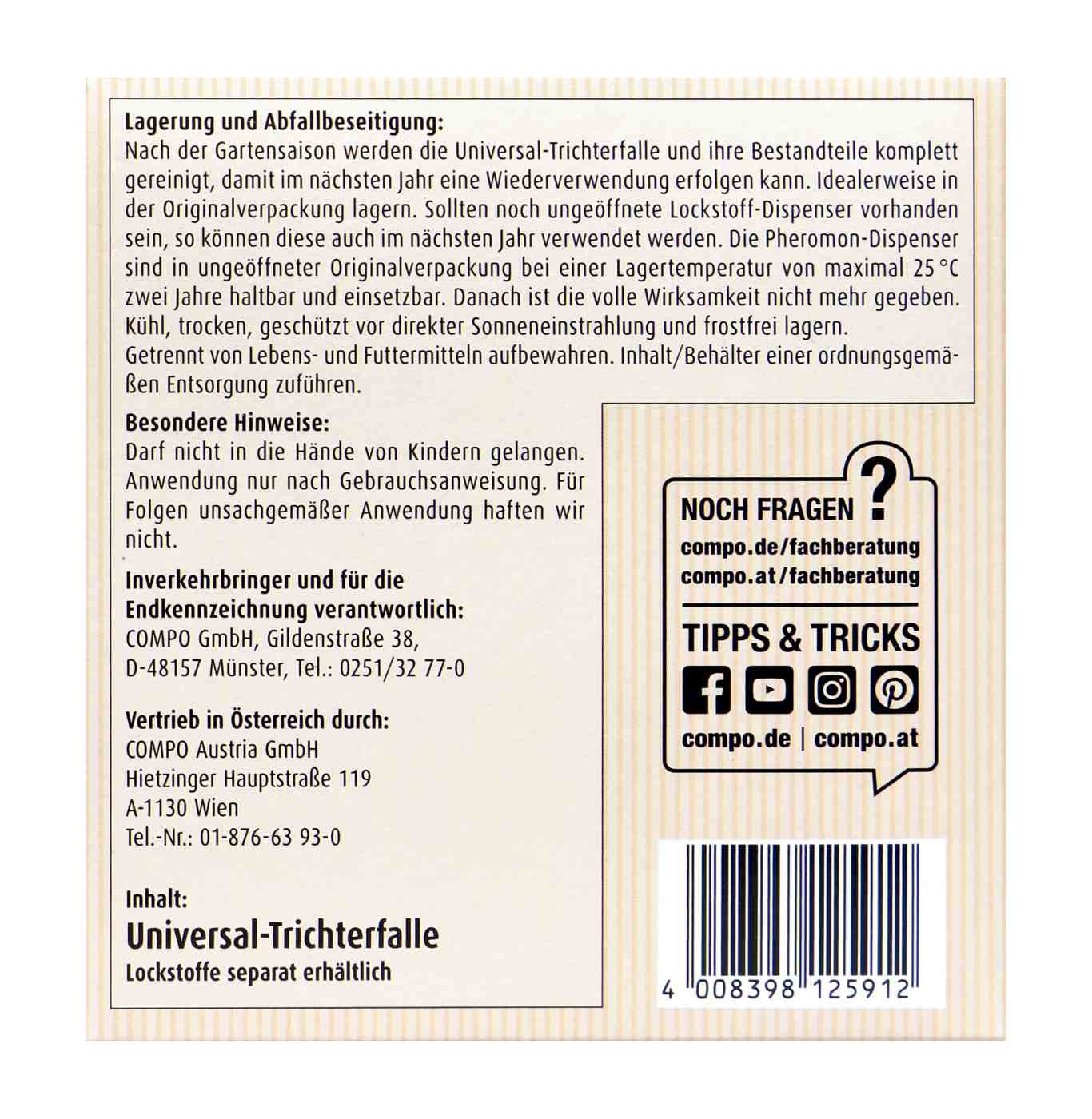 Compo Bio Universal Trichterfalle Compo Bio Universal Trichterfalle