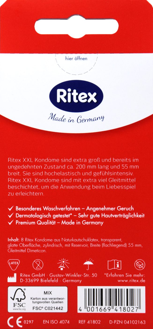 Ritex XXL Kondome - 8 Stück Ritex XXL Kondome - 8 Stück