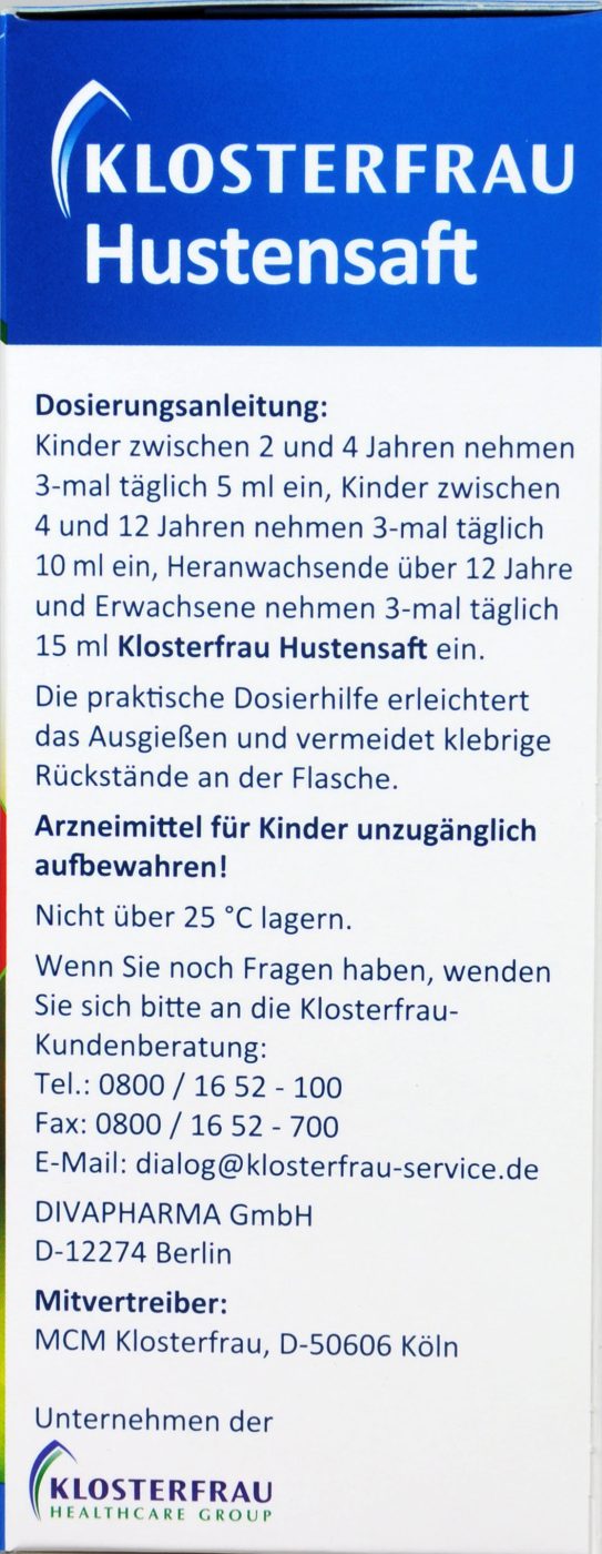 Klosterfrau Hustensaft - 200 ml Klosterfrau Hustensaft - 200 ml