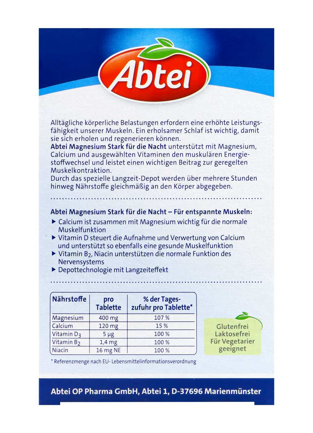 Abtei Magnesium Stark für die Nacht - 30 Stück Abtei Magnesium Stark für die Nacht - 30 Stück