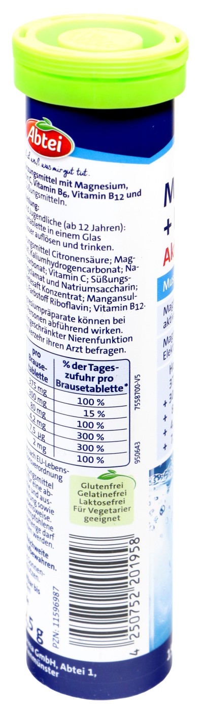 Abtei Magnesium + Kalium Brause - 15 Stück Abtei Magnesium + Kalium Brause - 15 Stück
