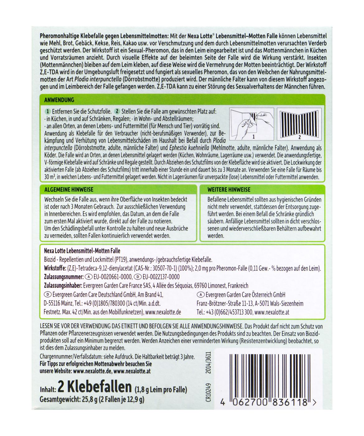 Nexa Lotte Lebensmittel-Mottenfalle - 2 Stück Nexa Lotte Lebensmittel-Mottenfalle - 2 Stück
