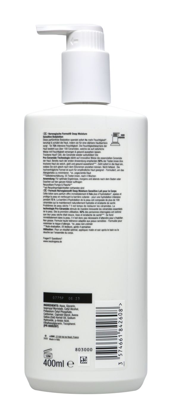 Neutrogena Deep Moisture Bodylotion Sensitive Haut - 250 ml Neutrogena Deep Moisture Bodylotion Sensitive Haut - 250 ml