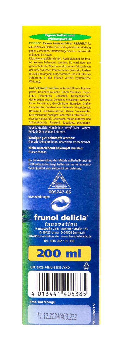ETISSO® Rasen Unkraut-frei PERFEKT- 200 ml ETISSO® Rasen Unkraut-frei PERFEKT- 200 ml