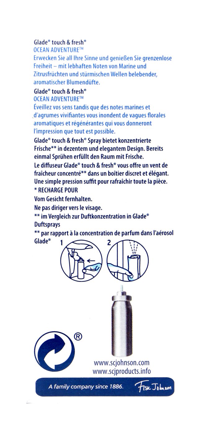 Glade Touch & Fresh Ocean Active Nachfüller - 10 ml Glade Touch & Fresh Ocean Active Nachfüller - 10 ml