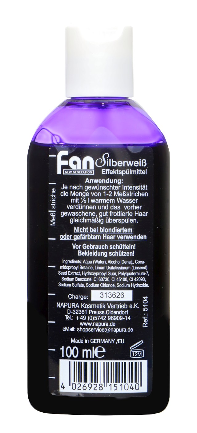 Fan Silberweiß Effektspülmittel -100 ml Fan Silberweiß Effektspülmittel -100 ml