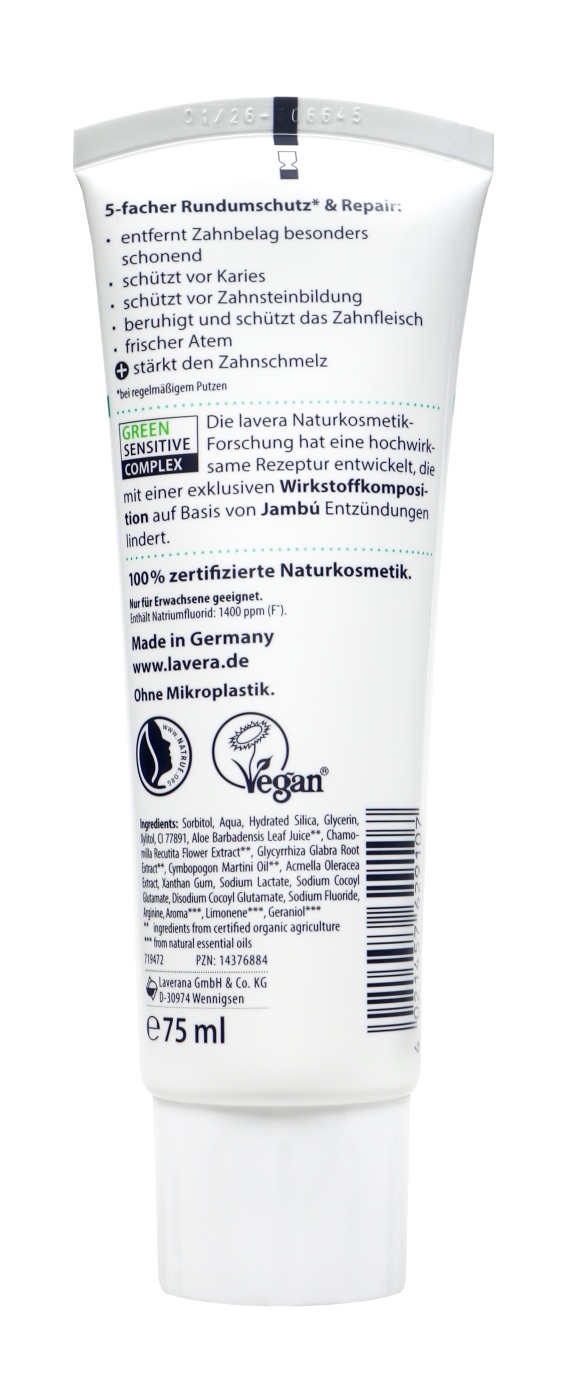 Lavera Zahncreme Sensitiv & Repair - 75 ml Lavera Zahncreme Sensitiv & Repair - 75 ml