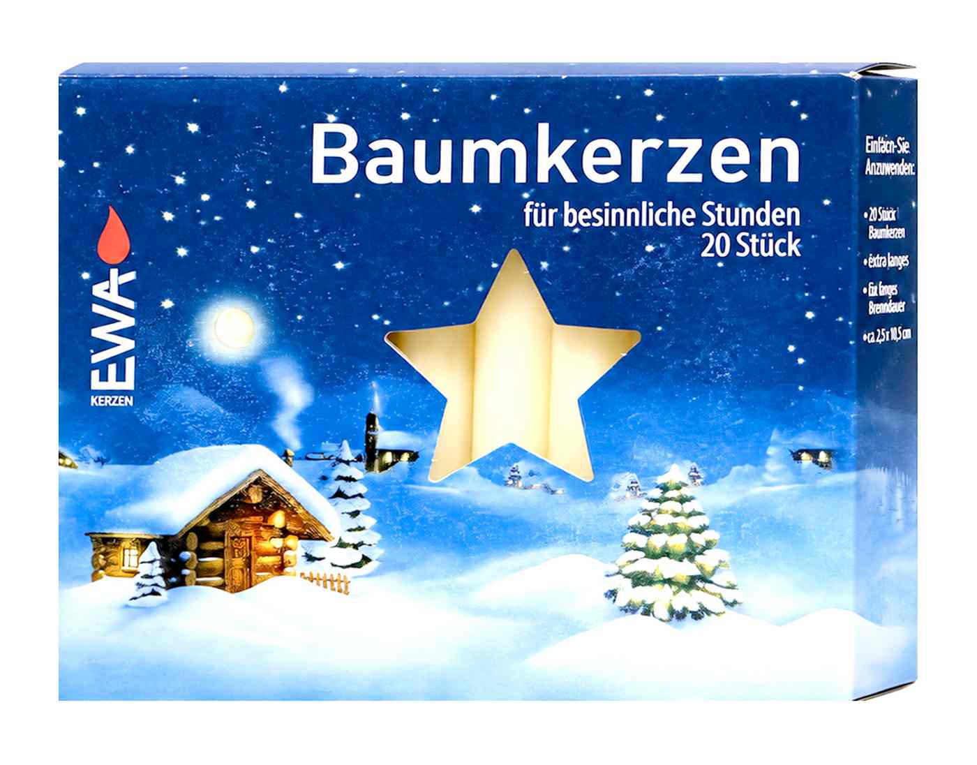 EWA Baumkerzen Champagner - 20 / 250 - 20 Stück