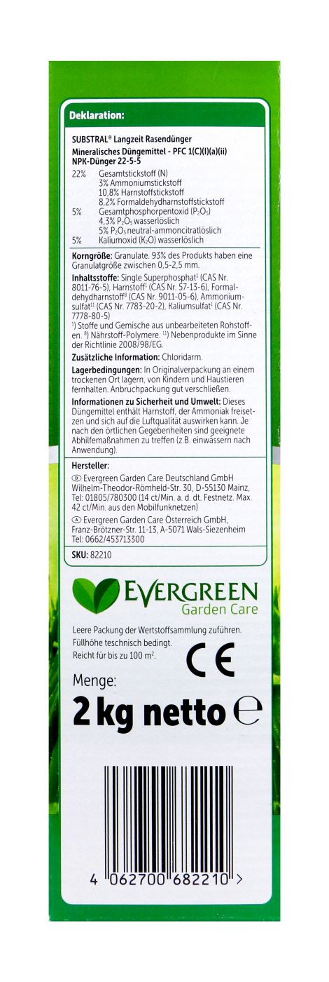 Substral Langzeit Rasendünger 100 qm - 2,0 kg Substral Langzeit Rasendünger 100 qm - 2,0 kg