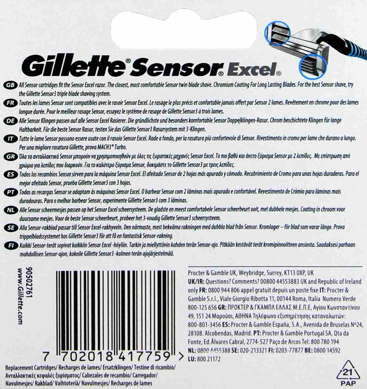 Gillette Sensor Excel - 10 Stück Gillette Sensor Excel - 10 Stück
