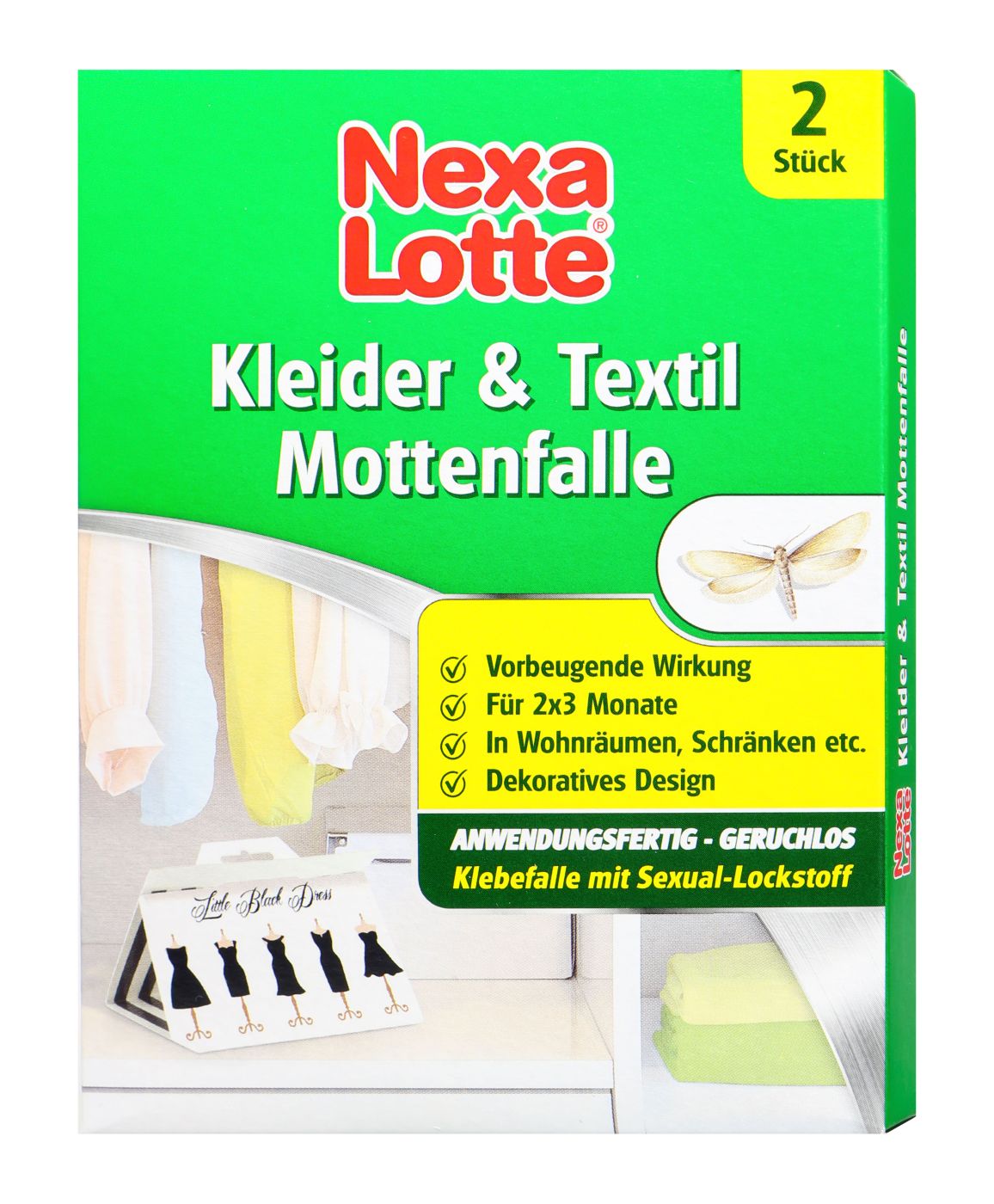 Nexa Lotte Kleider & Textil Mottenfalle - 2 Stück