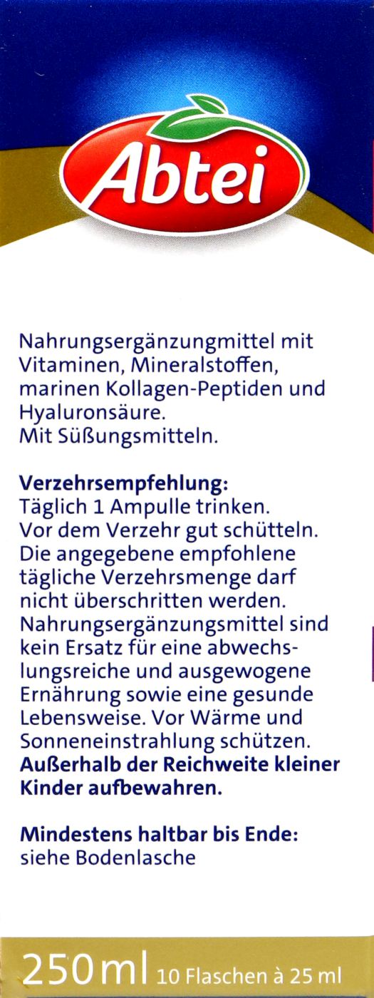 Abtei Beauty Kollagen Intensiv 5000 Trinkampullen - 25ml x 10 Stück Abtei Beauty Kollagen Intensiv 5000 Trinkampullen - 25ml x 10 Stück