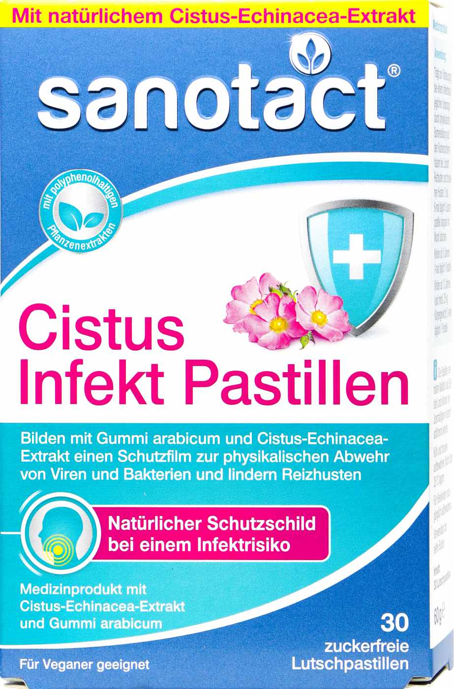 Sanotact Cistus-Infektblocker Lutschpastillen zuckerfrei - 30 Stück Sanotact Cistus-Infektblocker Lutschpastillen zuckerfrei - 30 Stück