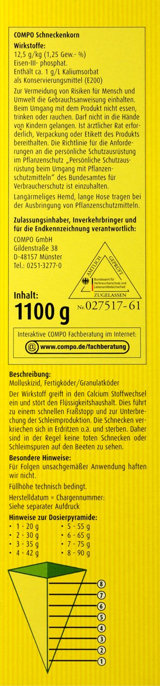 Compo Schneckenkorn - 1,1 kg Compo Schneckenkorn - 1,1 kg