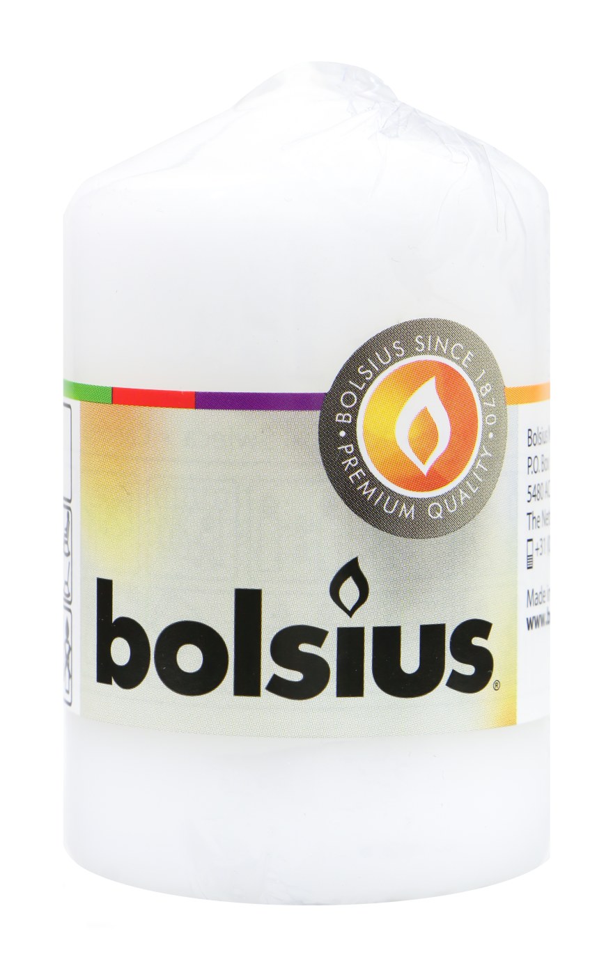 Bolsius Stumpenkerze - weiß - 1 Stück Bolsius Stumpenkerze - weiß - 1 Stück