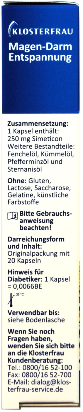 Klosterfrau Magen-Darm-Entspannung Tabletten - 20 Stück Klosterfrau Magen-Darm-Entspannung Tabletten - 20 Stück