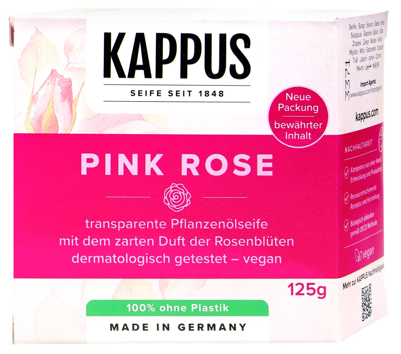 Kappus Seife Pink Rose - 125 g Kappus Seife Pink Rose - 125 g