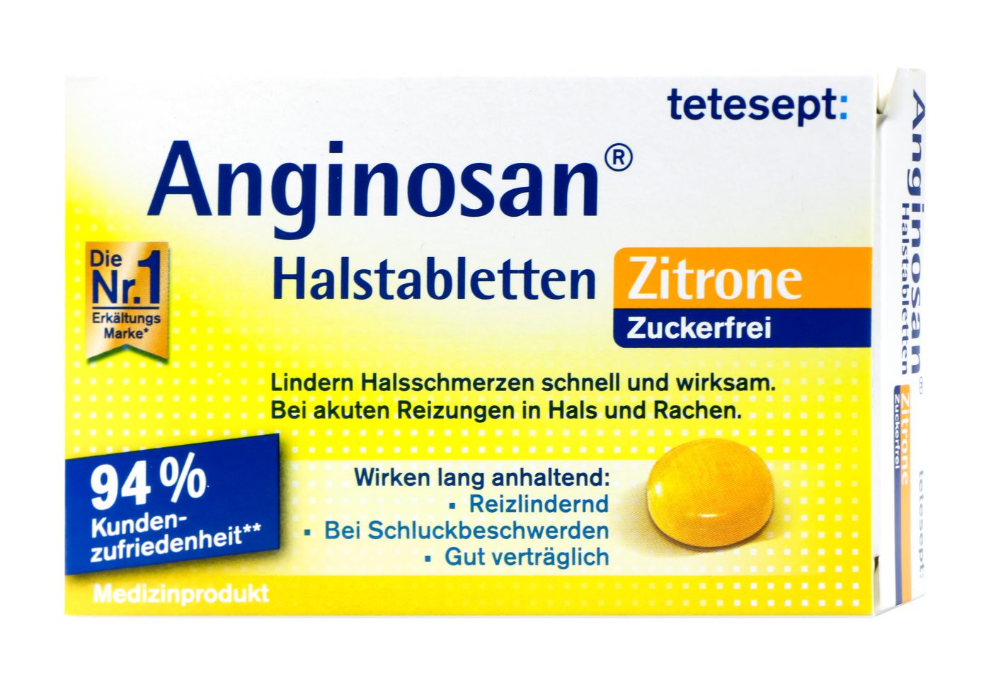 Tetesept Anginosan Halstabletten Zitrone Zuckerfrei - 20 Stück Tetesept Anginosan Halstabletten Zitrone Zuckerfrei - 20 Stück
