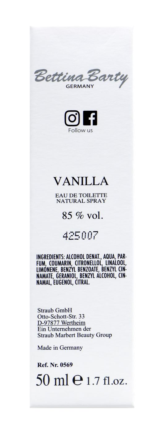 Bettina Barty Vanilla Eau de Toilette Spray - 50 ml Bettina Barty Vanilla Eau de Toilette Spray - 50 ml