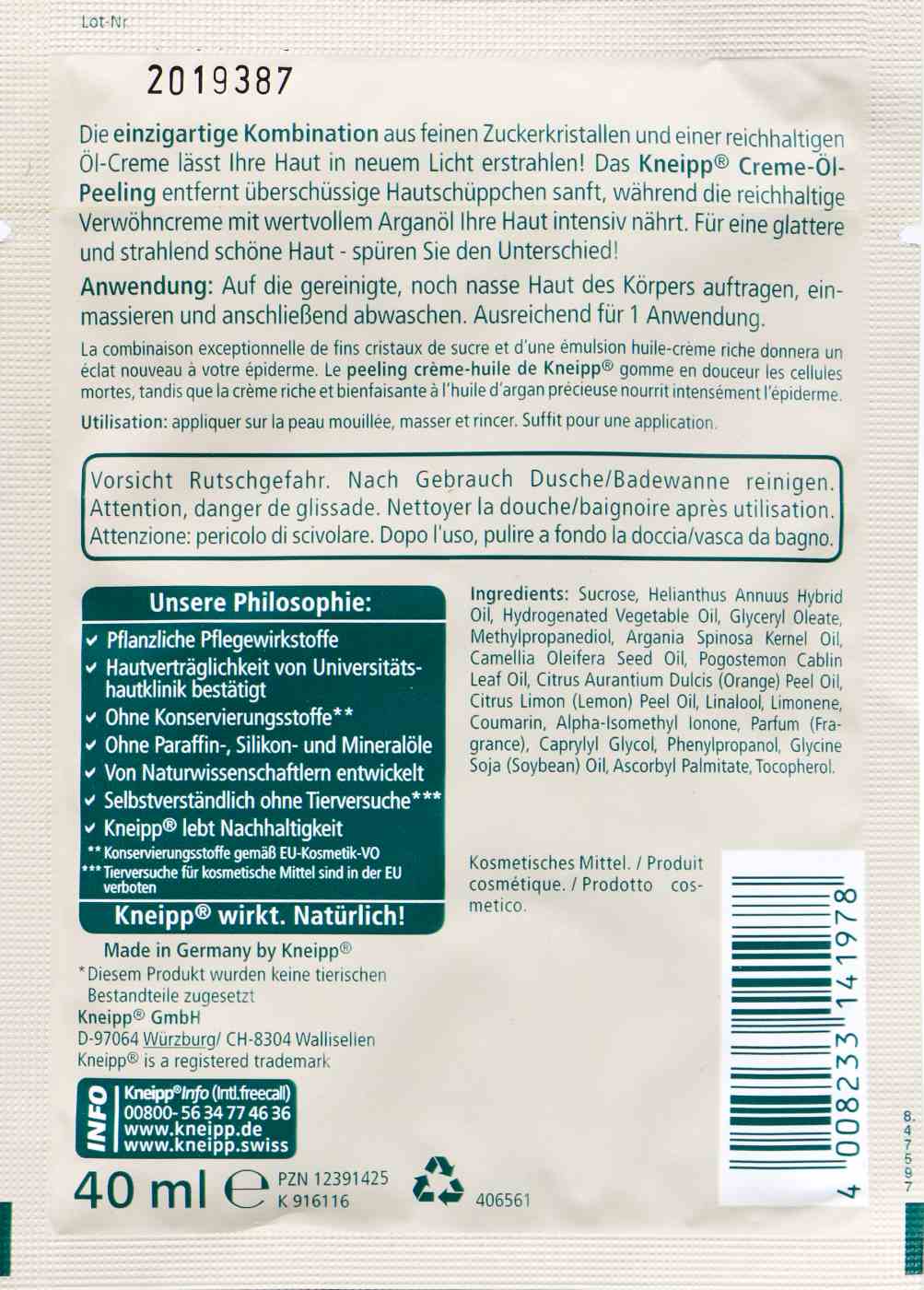 Kneipp Verwöhn Cremepeeling - 40 ml Kneipp Verwöhn Cremepeeling - 40 ml