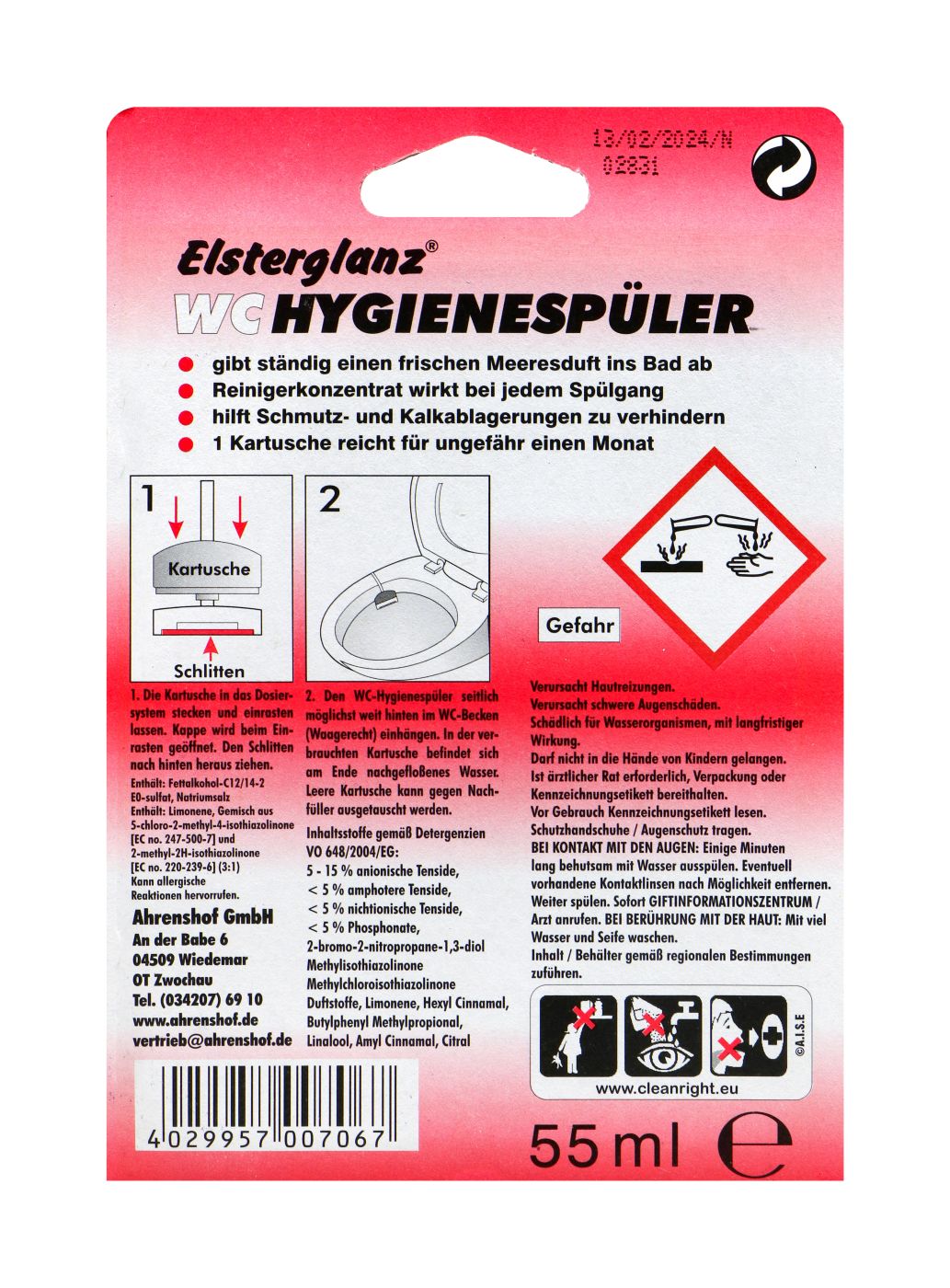 Elsterglanz WC Einhänger flüssig Meeresbrise - 1 Stück Elsterglanz WC Einhänger flüssig Meeresbrise - 1 Stück