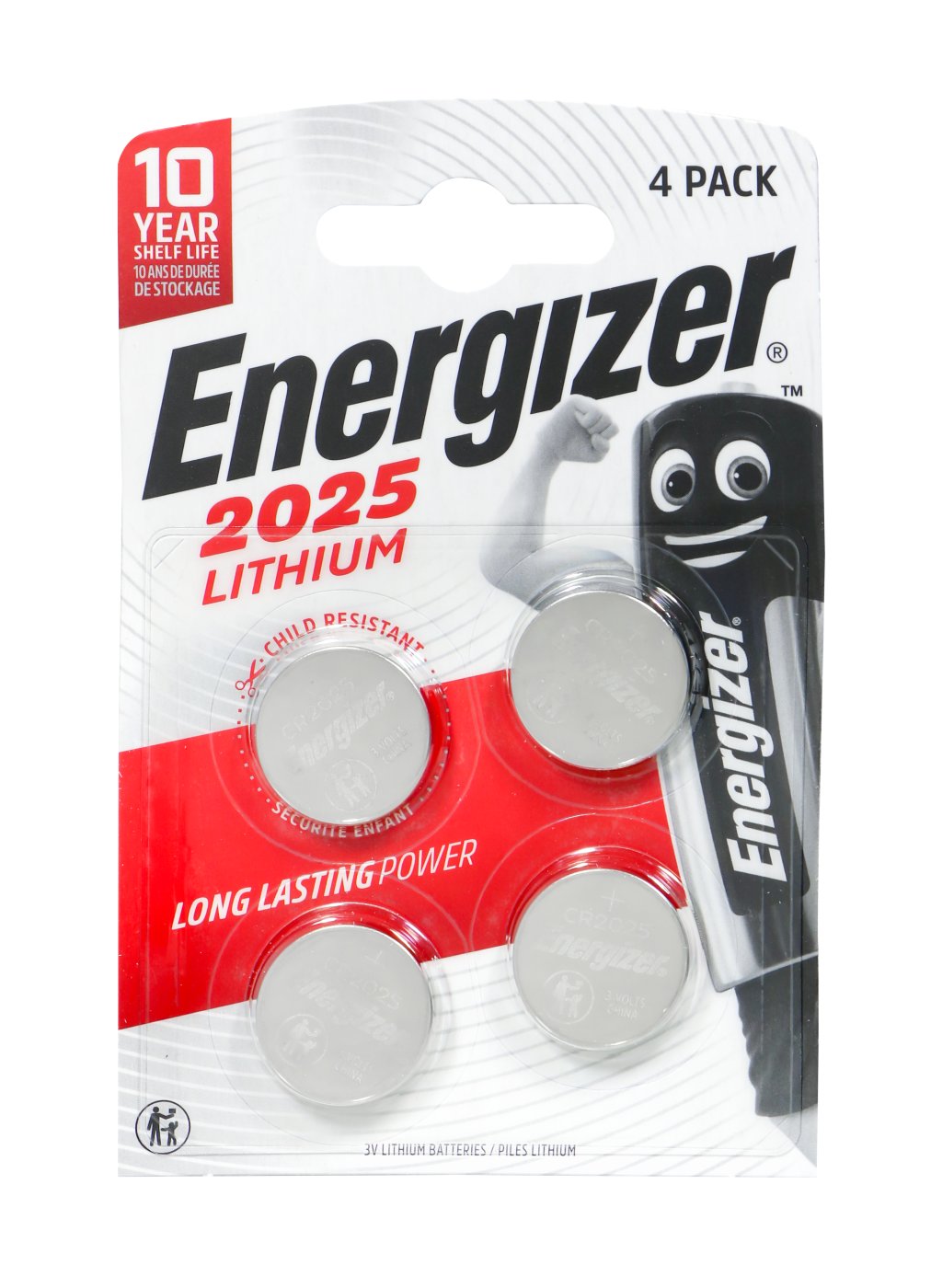 Energizer Lithium CR-Typ 2025 Konopzelle - 4 Stück Energizer Lithium CR-Typ 2025 Konopzelle - 4 Stück
