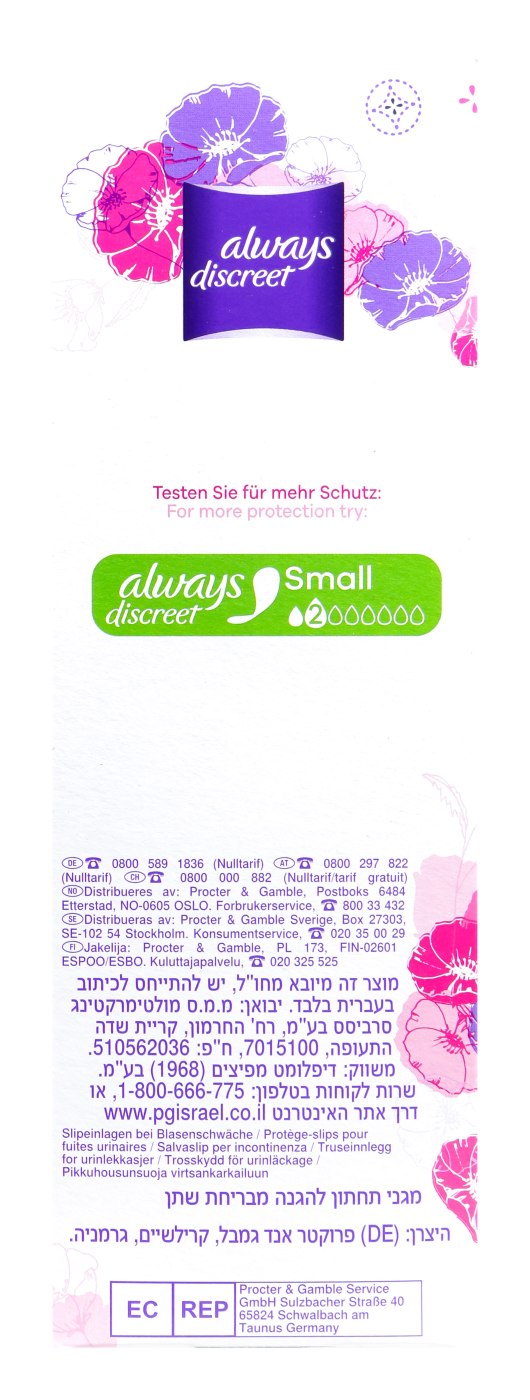Always discreet Inkontinenz Liner Slipeinlagen plus - 24 Stück Always discreet Inkontinenz Liner Slipeinlagen plus - 24 Stück