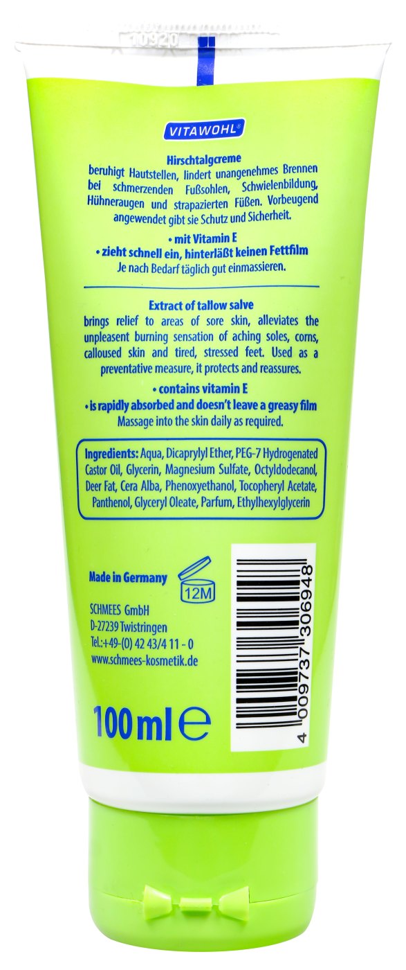 Vitawohl Hirschtalg Creme - 100 ml Vitawohl Hirschtalg Creme - 100 ml