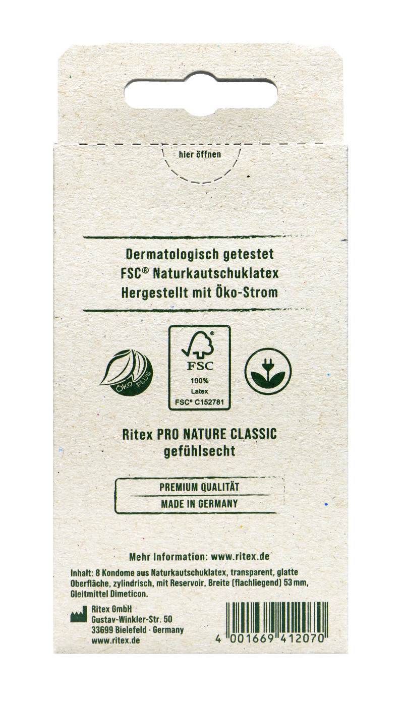 Ritex Pro Nature Kondome Classic - 8 Stück Ritex Pro Nature Kondome Classic - 8 Stück