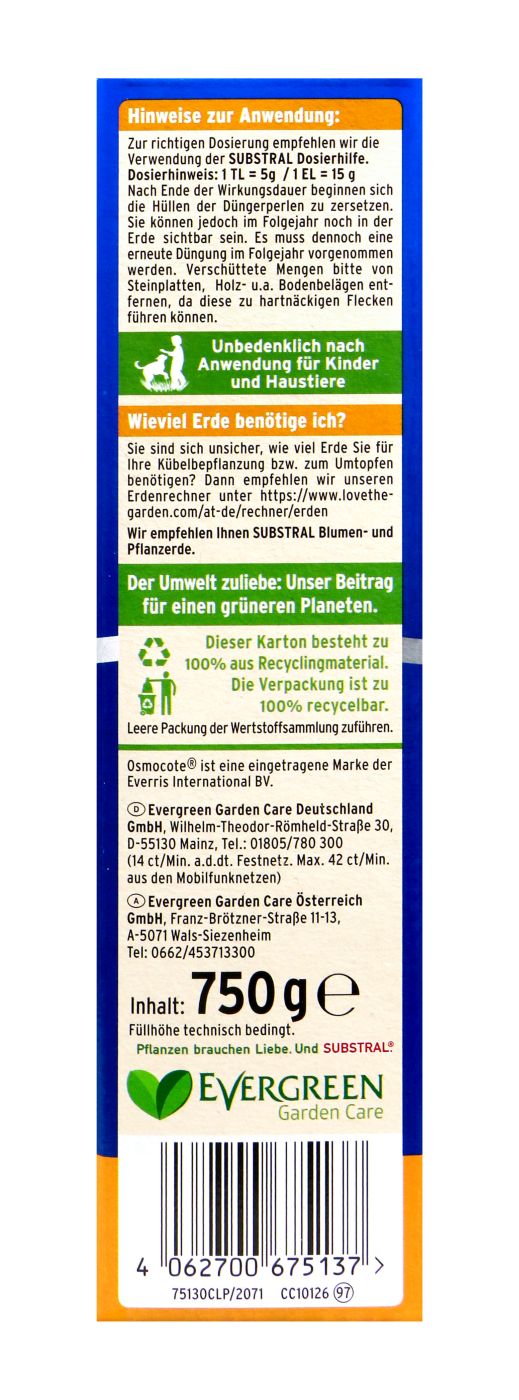 Substral Naturen Langzeitdünger Zitrus- und mediterrane Pflanzen - 750 g Substral Naturen Langzeitdünger Zitrus- und mediterrane Pflanzen - 750 g