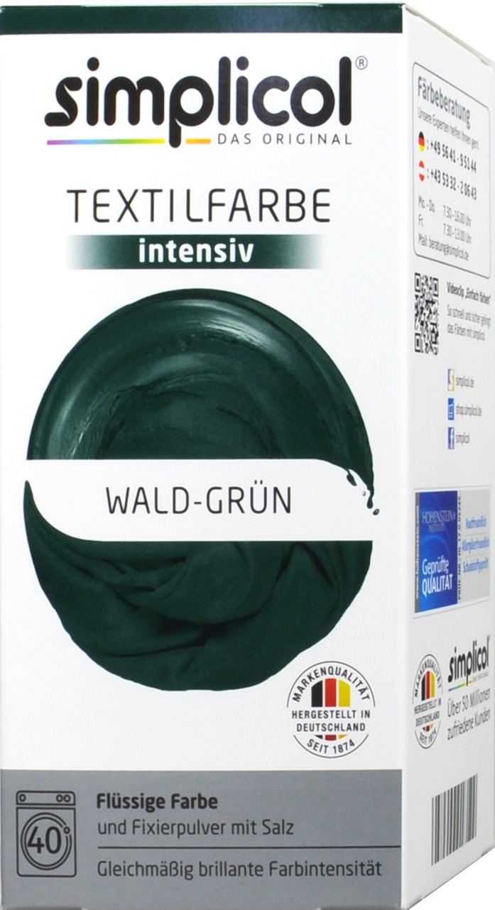 Simplicol Intensiv Wald-Grün Textilfarbe - 1812 Simplicol Intensiv Wald-Grün Textilfarbe - 1812