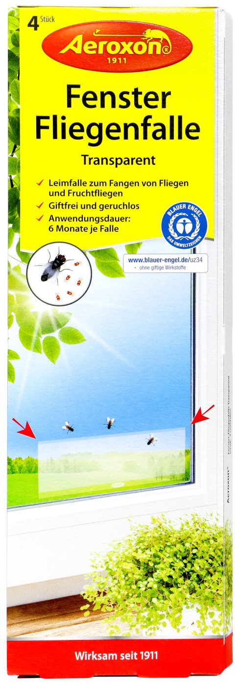 Aeroxon Fenster Fliegenfalle - 4 Stück Aeroxon Fenster Fliegenfalle - 4 Stück
