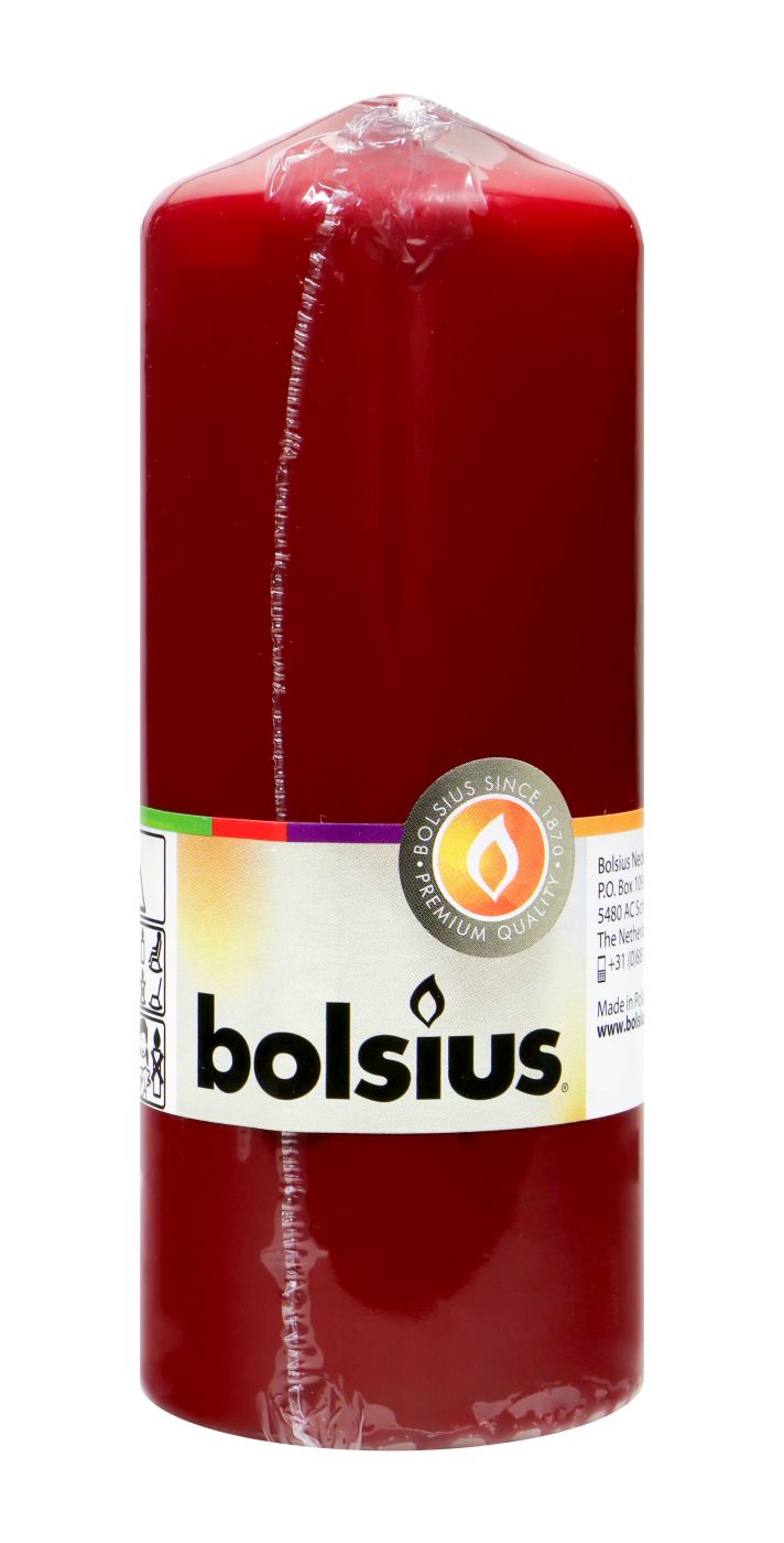 Bolsius Stumpenkerze Bordeaux - 1 Stück Bolsius Stumpenkerze Bordeaux - 1 Stück