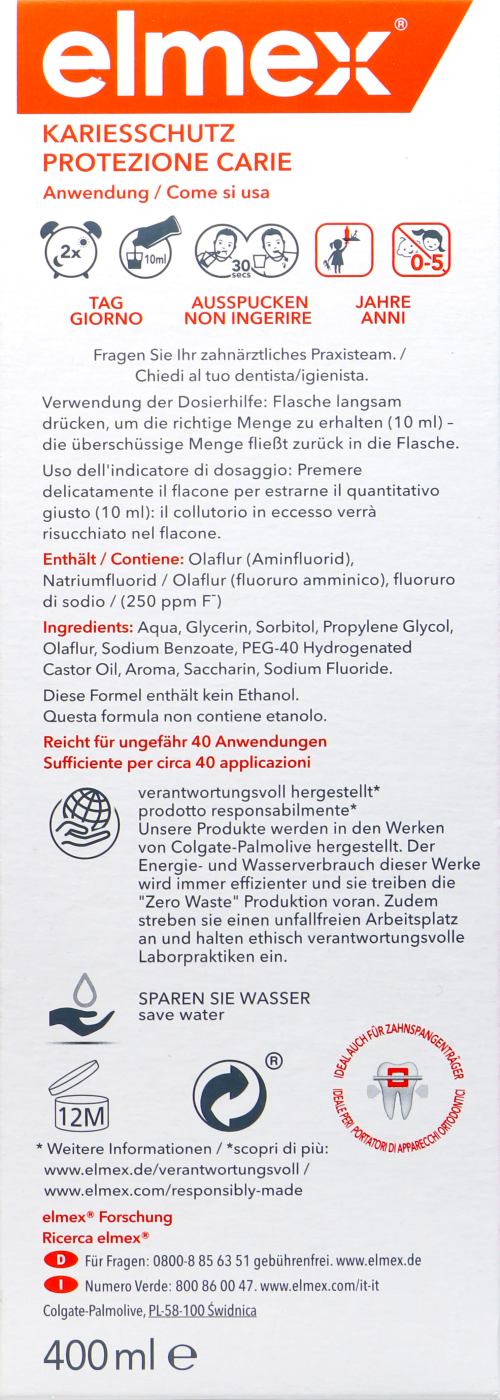 Elmex Zahnspülung Junior ohne Alkohol - 400 ml Elmex Zahnspülung Junior ohne Alkohol - 400 ml