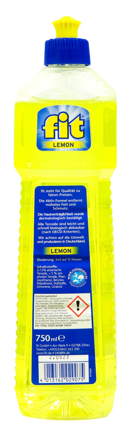 Fit Geschirrspülmittel Lemon - 750 ml Fit Geschirrspülmittel Lemon - 750 ml