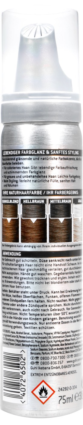 Guhl Schaum- Tönungsfestiger 40 Mittelbraun - 100 ml Guhl Schaum- Tönungsfestiger 40 Mittelbraun - 100 ml