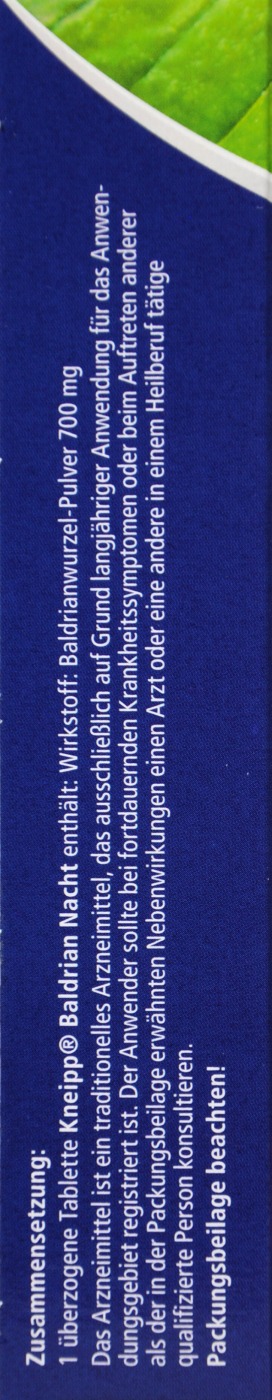 Kneipp Baldrian Nacht 700 mg - 30 Stück Kneipp Baldrian Nacht 700 mg - 30 Stück