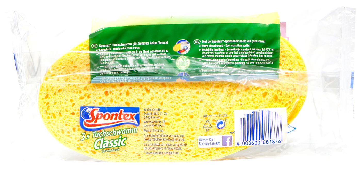 Spontex Tuchschwamm Classic - 3 Stück Spontex Tuchschwamm Classic - 3 Stück