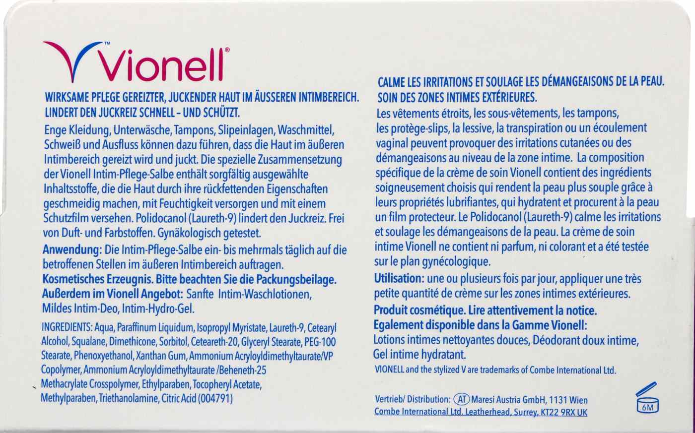 Vionell Intim Pflegesalbe - 15 ml Vionell Intim Pflegesalbe - 15 ml