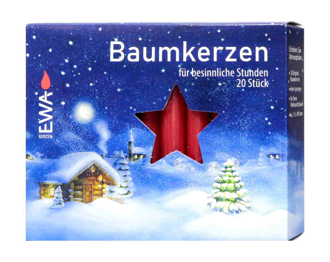 EWA Baumkerzen Antikrot - 20 / 250 - 20 Stück EWA Baumkerzen Antikrot - 20 / 250 - 20 Stück