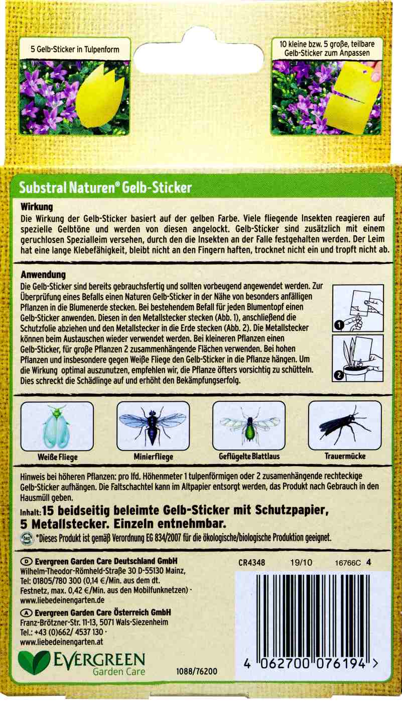 Naturen Bio Gelbstecker - 15 Stück Naturen Bio Gelbstecker - 15 Stück