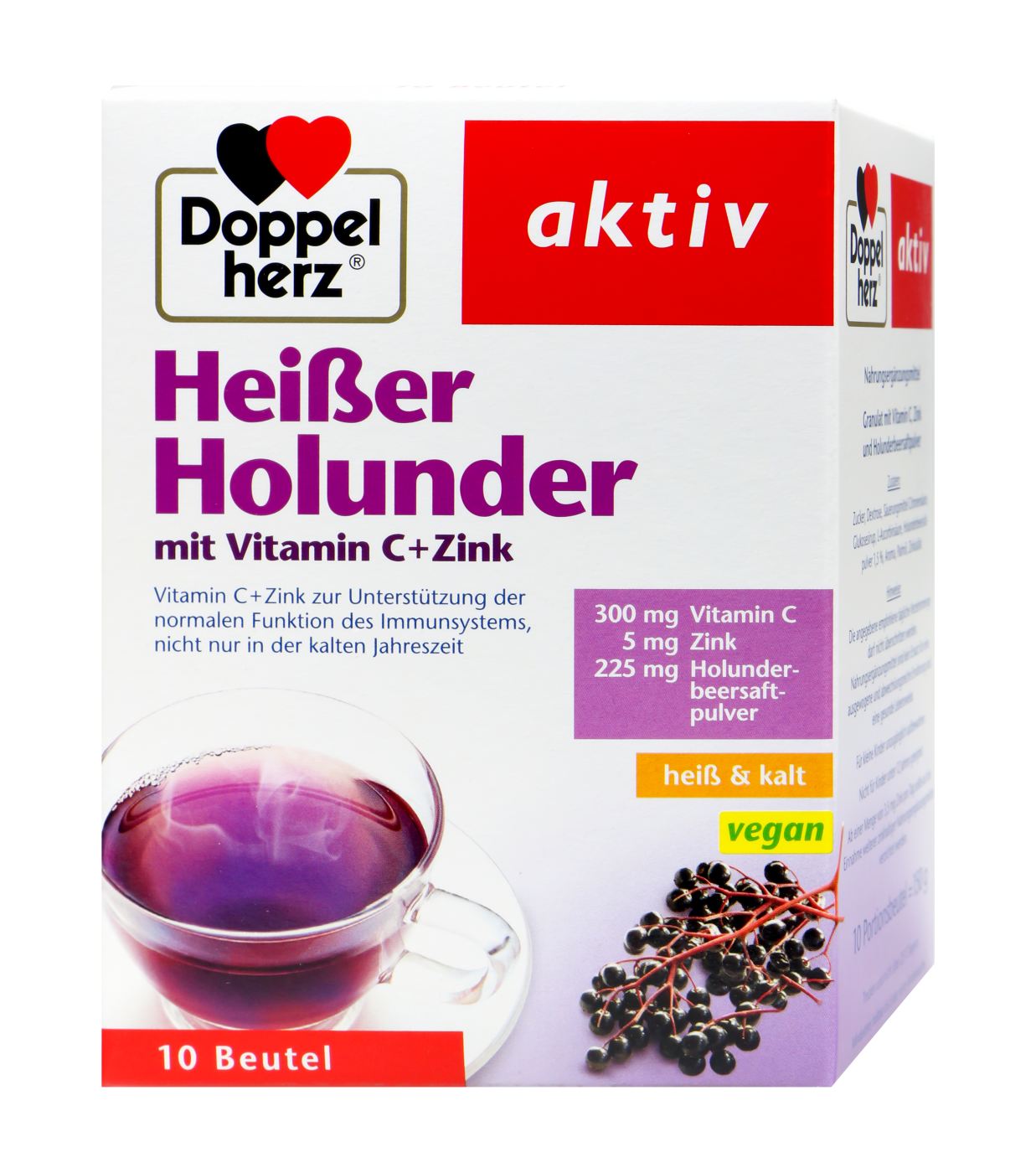 Doppelherz Heißer Holunder mit Vitamin C + Zink - 10 Stück Doppelherz Heißer Holunder mit Vitamin C + Zink - 10 Stück