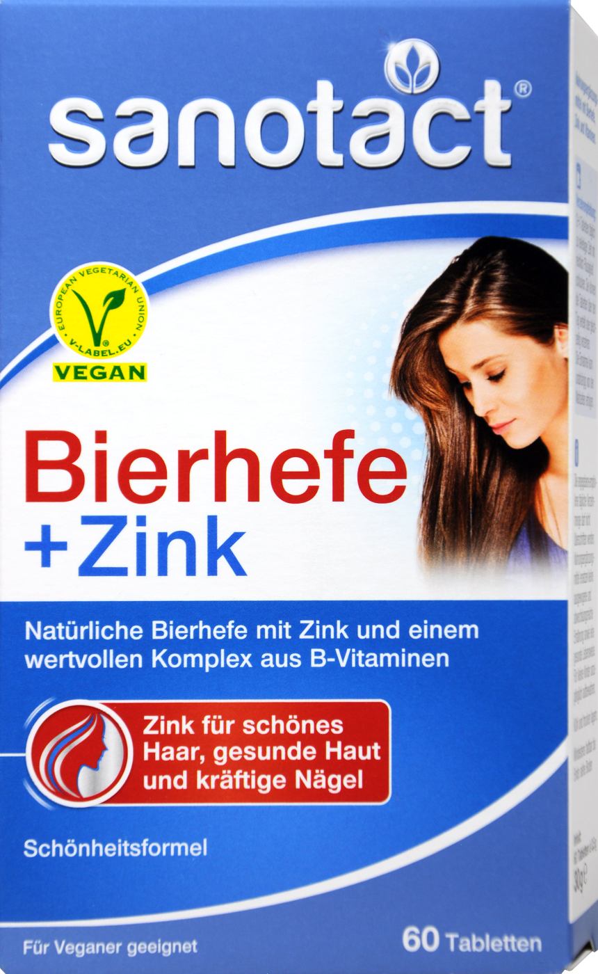 Sanotact Bierhefe & Zink Tabletten - 60 Stück Sanotact Bierhefe & Zink Tabletten - 60 Stück