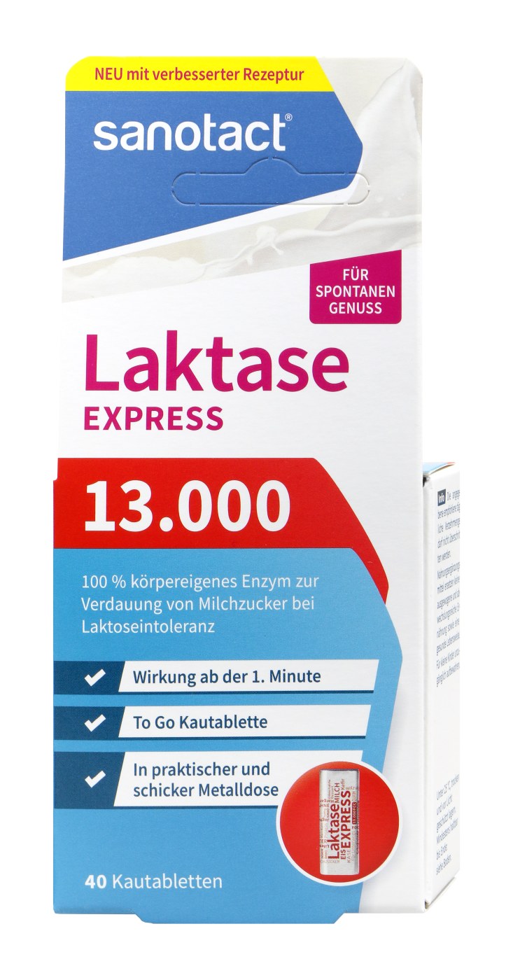 Sanotact Laktase Express 13.000 Kautabletten - 40 Stück Sanotact Laktase Express 13.000 Kautabletten - 40 Stück